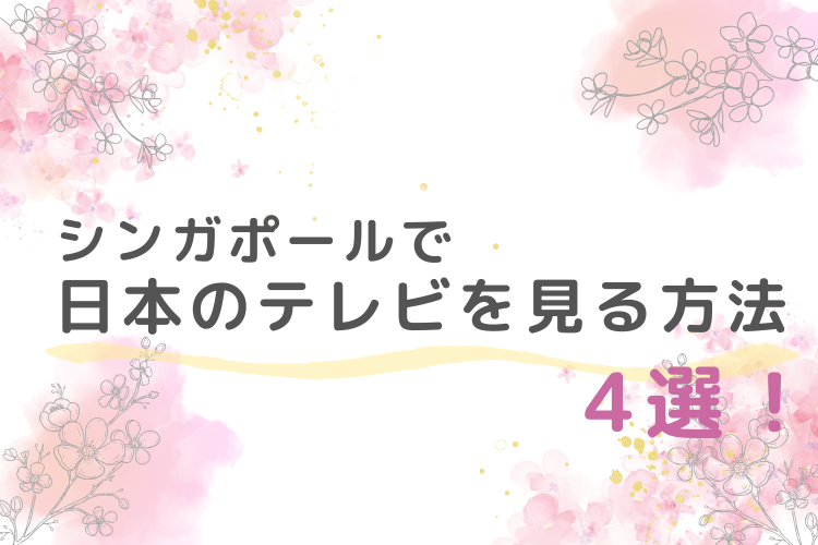 シンガポールから日本のテレビ番組・チャンネルを見る方法！