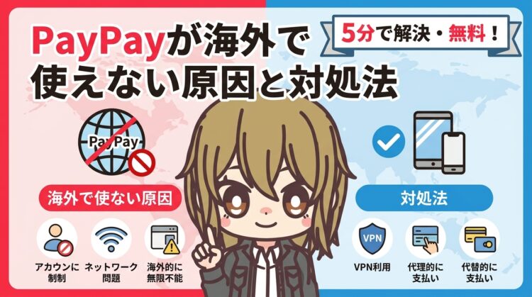 PayPayが海外で使えない原因と対処法|VPNで今すぐ使う方法【2026年最新】